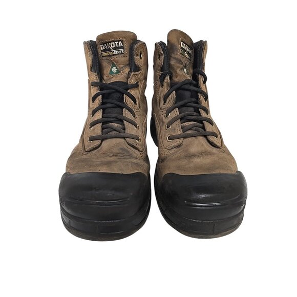 DAKOTA Men's 6006 6" Quad Comfort Steel Toe Freshtech Work Boots Tan Size 10M - Picture 6 of 7